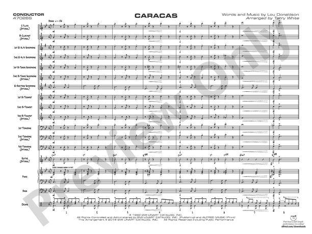Caracas – Jazz Ensemble Conductor Score & Parts (Digital Download)