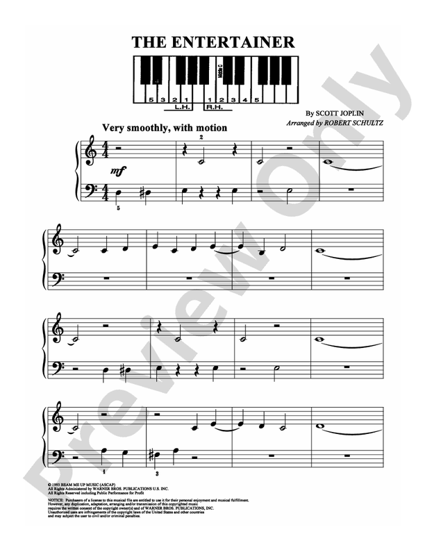 Entertainer, The - Arr. Robert Schultz - Easy Piano (Digital Download)
