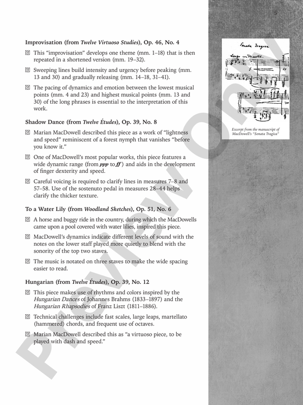 Classics for the Advancing Pianist: Edward MacDowell, Book 2: Late Intermediate to Early Advanced Repertoire - Piano (Digital Download)