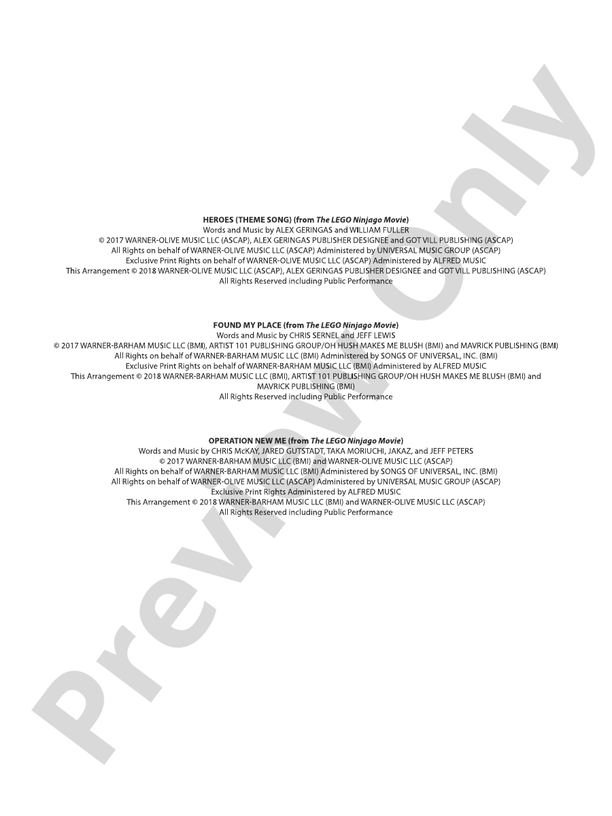 The LEGO Ninjago Movie: Selections from the Motion Picture Soundtrack - String Orchestra Conductor Score & Parts (Digital Download)