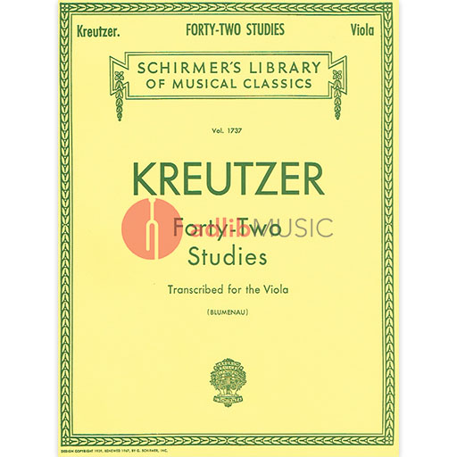 Kreutzer - 42 Etudes - Viola Schirmer 50261270