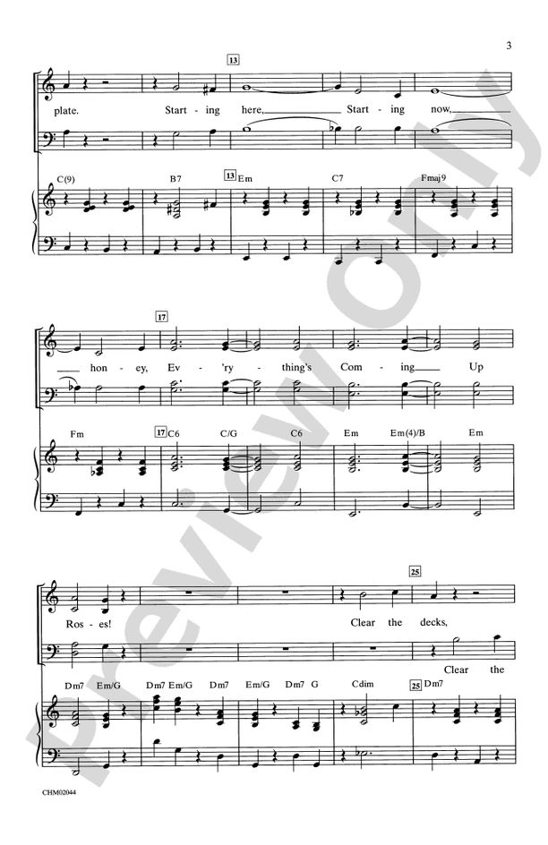 Everything's Coming Up Roses – SATB Choral Octavo (Digital Download)
