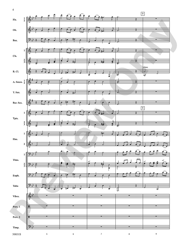 Bourree - Concert Band Conductor Score & Parts (Digital Download)