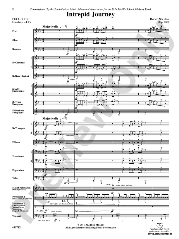 Intrepid Journey - Concert Band Conductor Score & Parts (Digital Download)