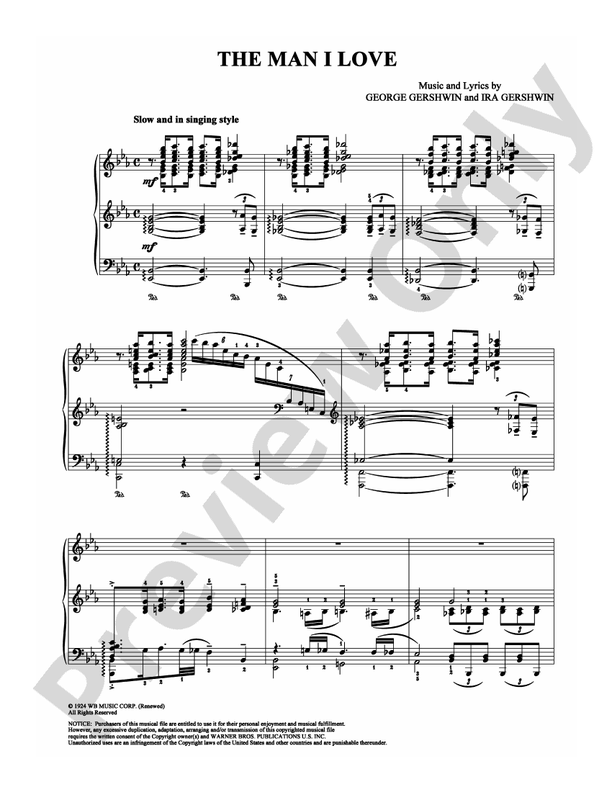 The Man I Love - DSM-PS-0002190 - Piano (Digital Download)