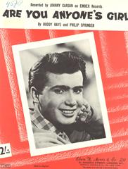 Are You Anyone's Girl - Johnny Carson - PVG (Digital Download)