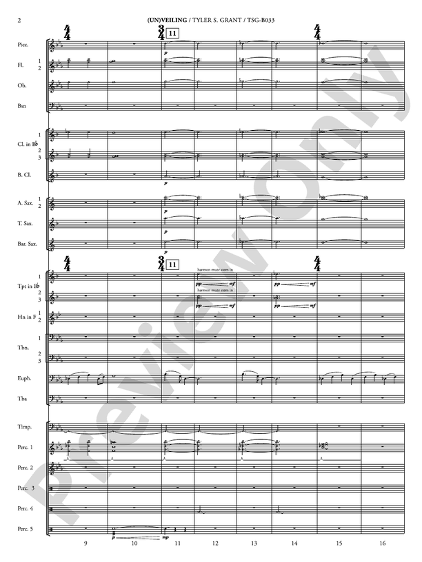 (Un)veiling – Concert Band Conductor Score & Parts (Digital Download)