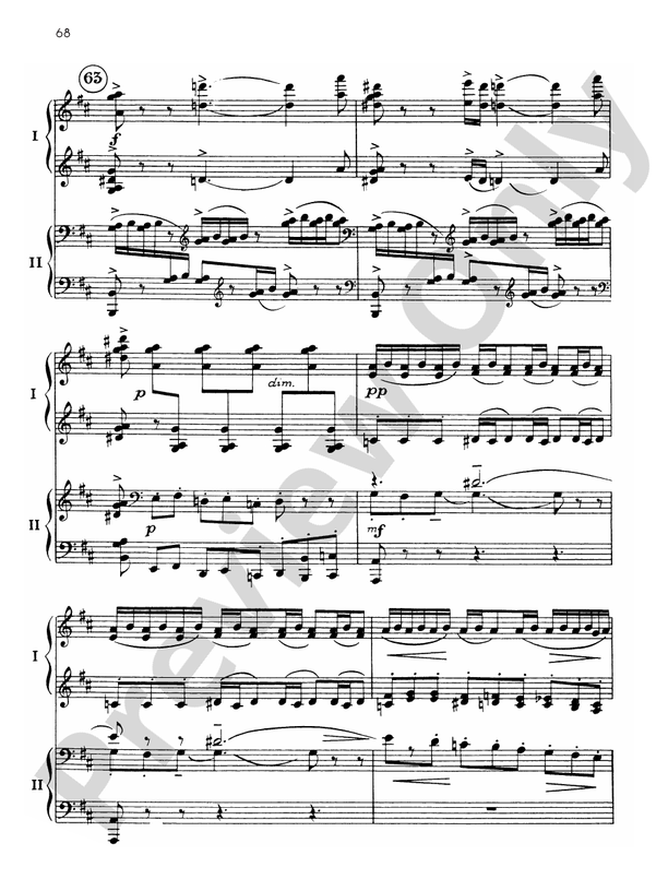 Symphonic Dances, Opus 45 - III. Lento assai / Allegro vivace - 2 Pianos, 4 Hands (Digital Download)