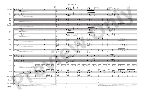 21 Guns – Marching Band Conductor Score & Parts (Digital Download)