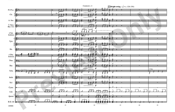 Blues in the Night – Marching Band Conductor Score & Parts (Digital Download)