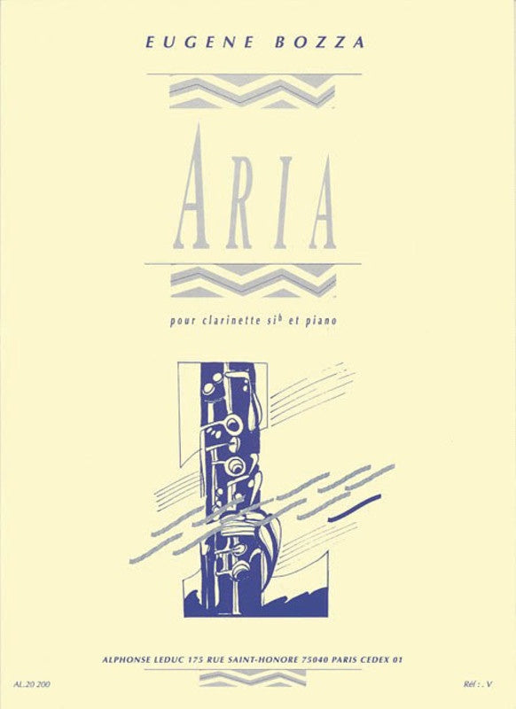Bozza - Aria - Clarinet/Piano Accompaniment Leduc AL20200