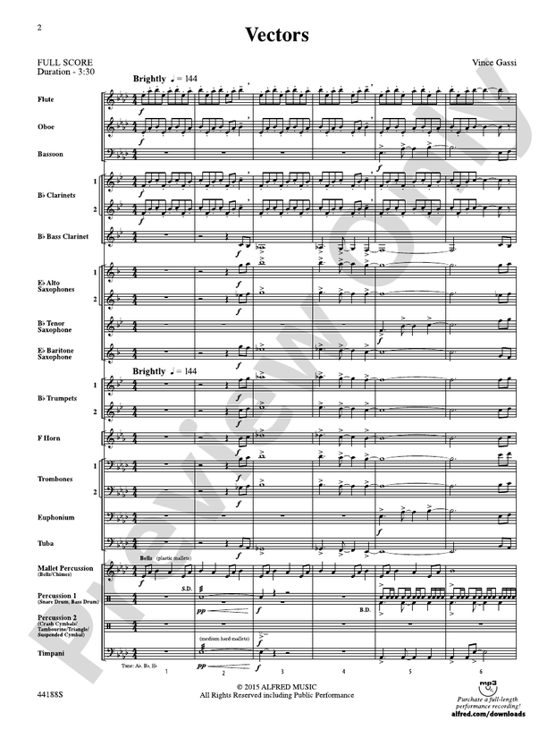 Vectors - Concert Band Conductor Score & Parts (Digital Download)