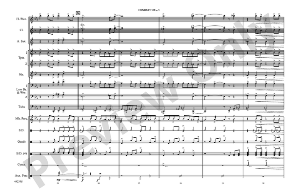 Leave the Door Open – Marching Band Conductor Score & Parts (Digital Download)