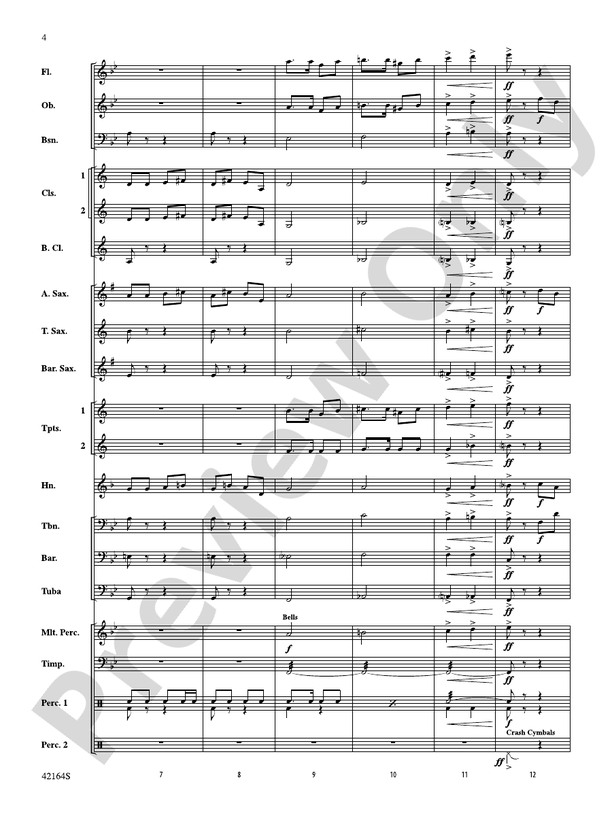 March On, America! - Concert Band Conductor Score & Parts (Digital Download)