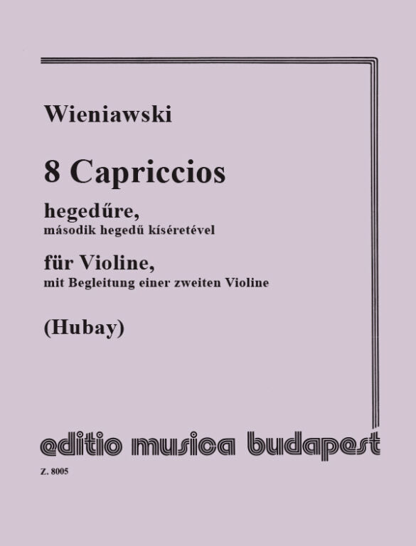 Wieniawski - 8 Capriccios - Violin/Violin Accompaniment EMB Z8005