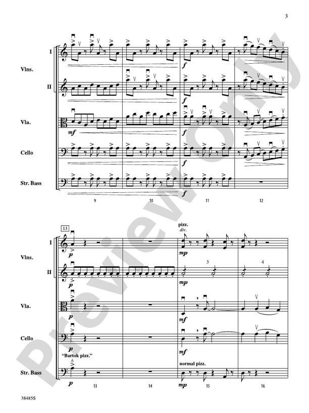Elasticity – String Orchestra Conductor Score & Parts (Digital Downloa
