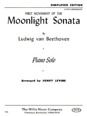Moonlight Sonata - Mid-Intermediate Level - Ludwig van Beethoven - Piano Henry Levine Willis Music Piano Solo