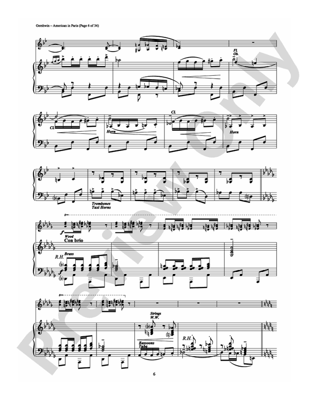 An American in Paris - Piano (Digital Download)