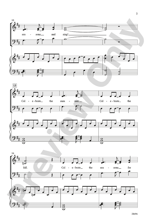 Celebrate the Seasons – SAB Choral Octavo (Digital Download)