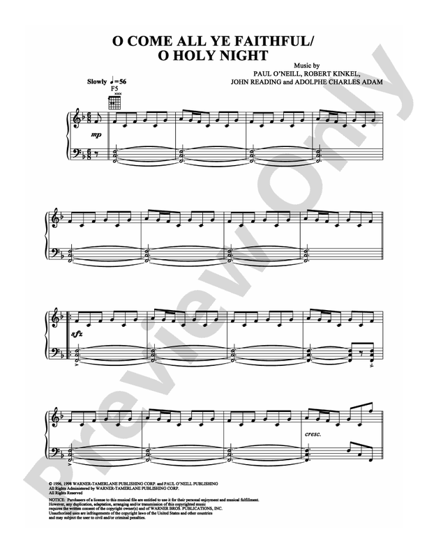 O Come, All Ye Faithful/O Holy Night - DSM-PS-0004221 - Piano (Digital Download)