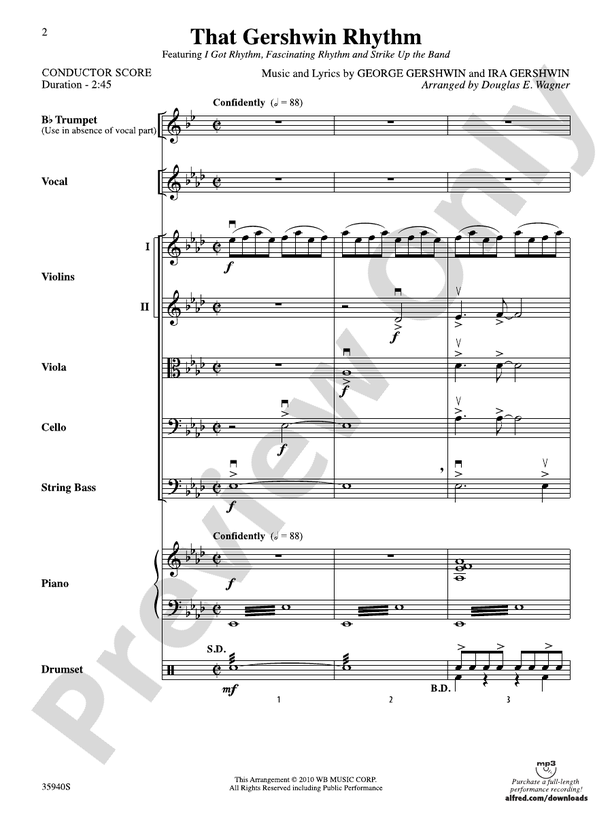 That Gershwin Rhythm - String Orchestra Conductor Score & Parts (Digital Download)