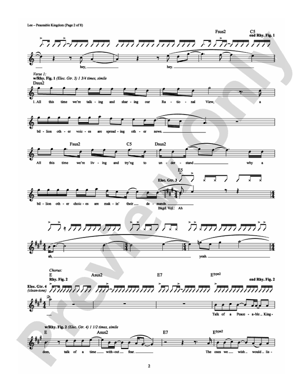 Peaceable Kingdom - Guitar TAB (Digital Download)