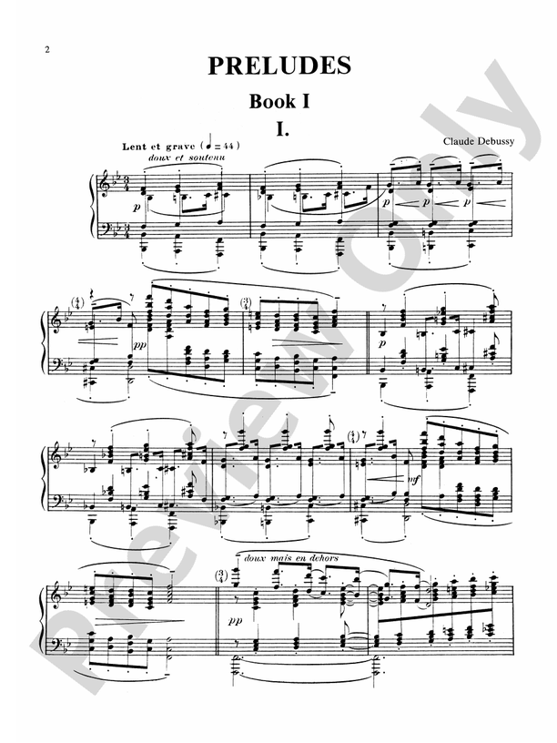 Debussy - Preludes (Books I & II Complete) - Piano Solo (Digital Download)