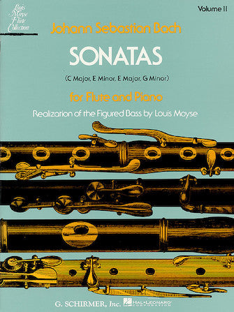 Bach - Sonatas Volume 2 - Flute/Piano Accompaniment edited by Moyse Schirmer 50334600