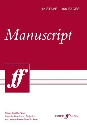 MANUSCRIPT A4 12 STAVE 100PP WHITE PAD