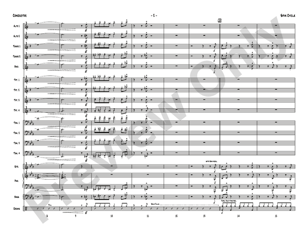 Spin Cycle – Jazz Ensemble Conductor Score & Parts (Digital Download)