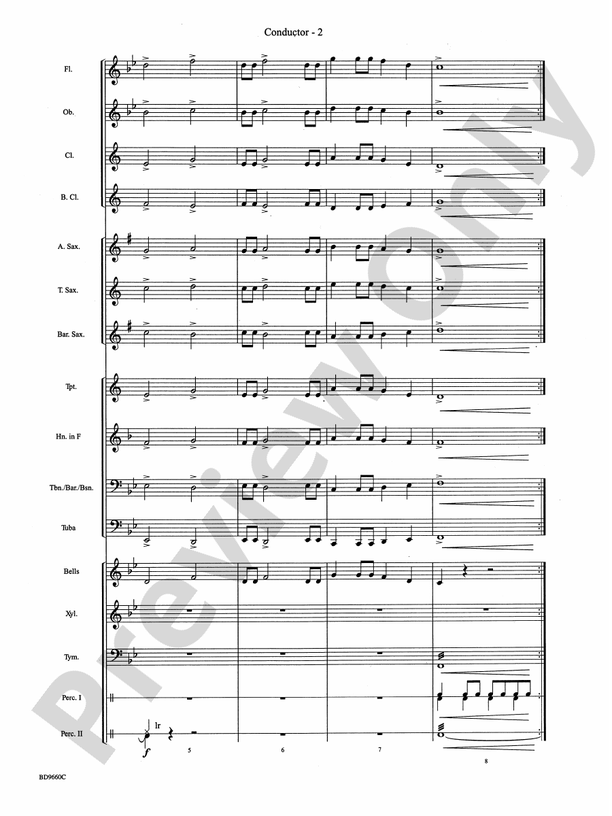 Declaration and Dance - Concert Band Conductor Score & Parts (Digital Download)