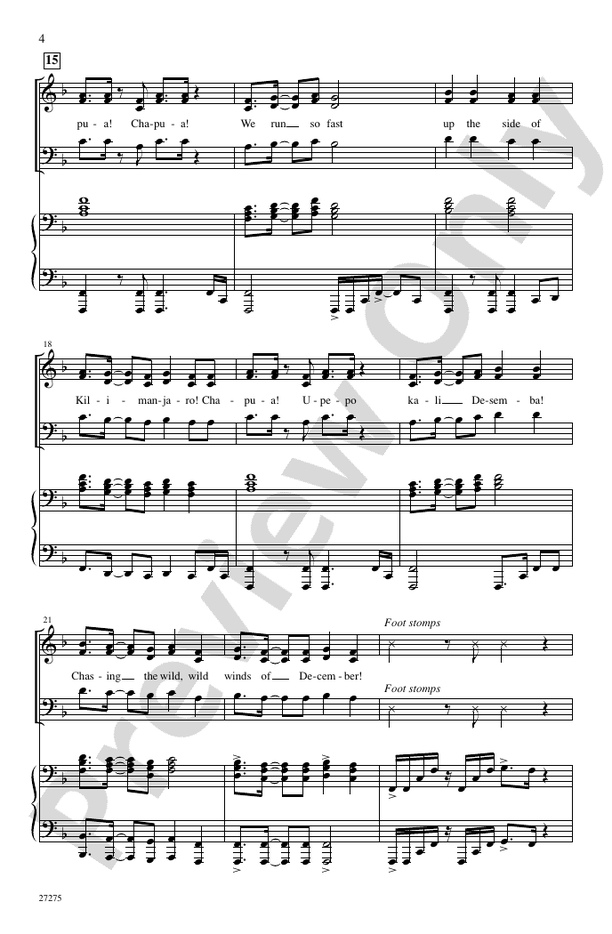 Chapua Kali Desemba (Chasing the Wild Winds of December - Swahili) – 3-Part Mixed Choral Octavo (Digital Download)
