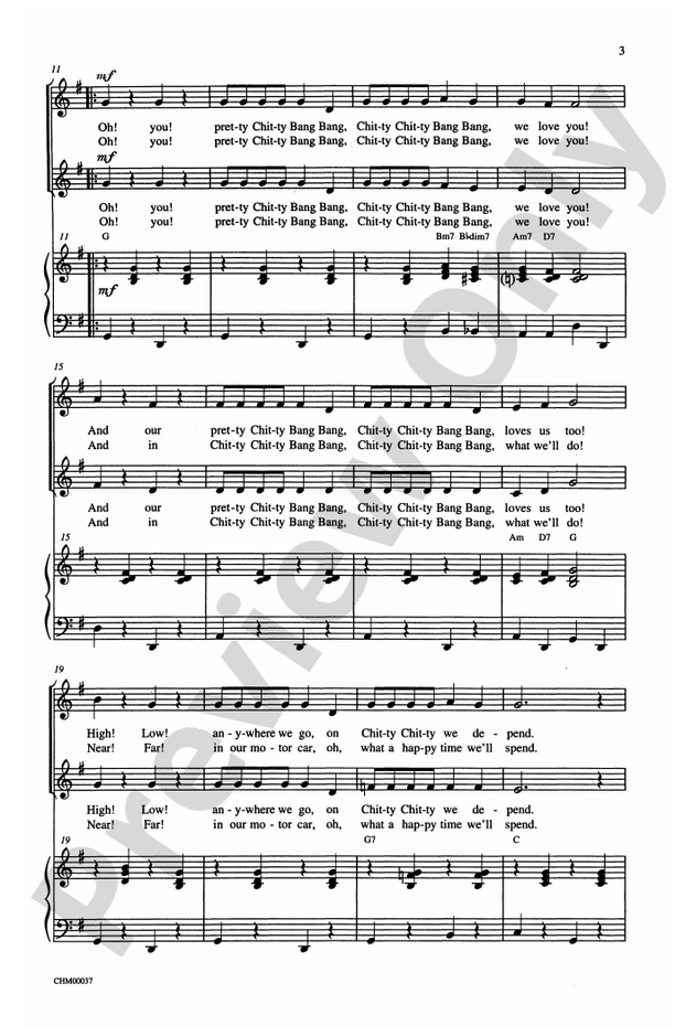 Chitty Chitty Bang Bang (from Chitty Chitty Bang Bang) – 2-Part Choral Octavo (Digital Download)