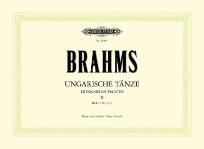 Hungarian Dances Bk 2 - Johannes Brahms - Piano Edition Peters Piano Duet