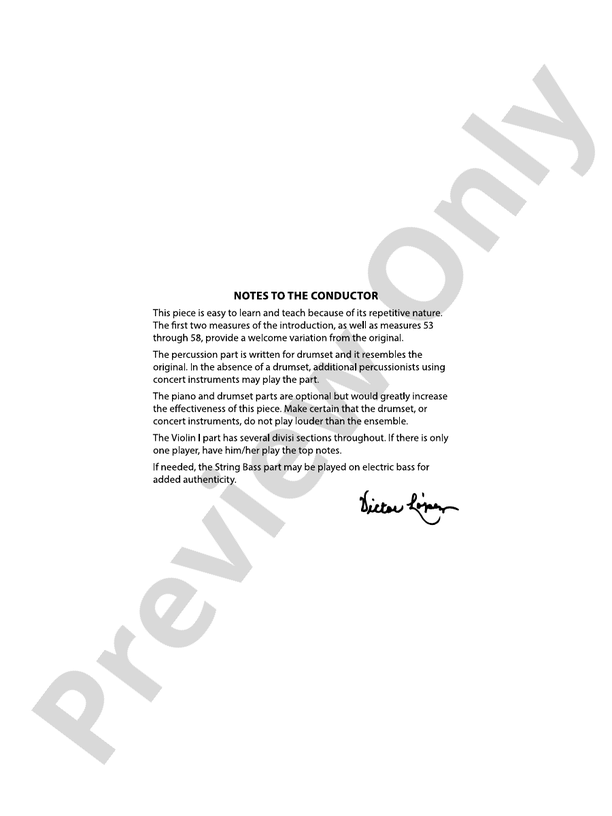If I Can’t Have You/PIS - String Orchestra Conductor Score & Parts (Digital Download)