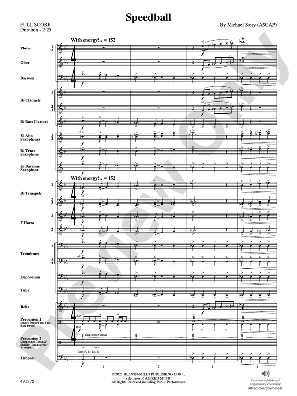 Speedball - Concert Band Conductor Score & Parts (Digital Download)