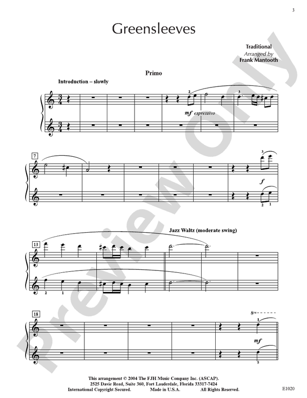 Greensleeves - DSM-DE1020 - Piano (Digital Download)