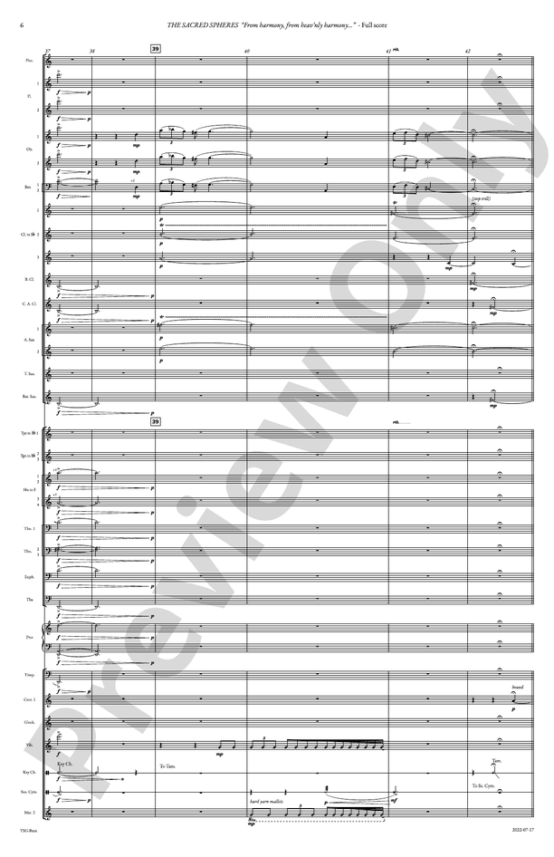 The Sacred Spheres - Concert Band Conductor Score & Parts (Digital Download)