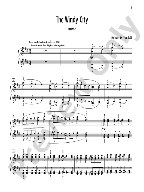 Chicagoland - 1 Piano, 4 Hands (Digital Download)