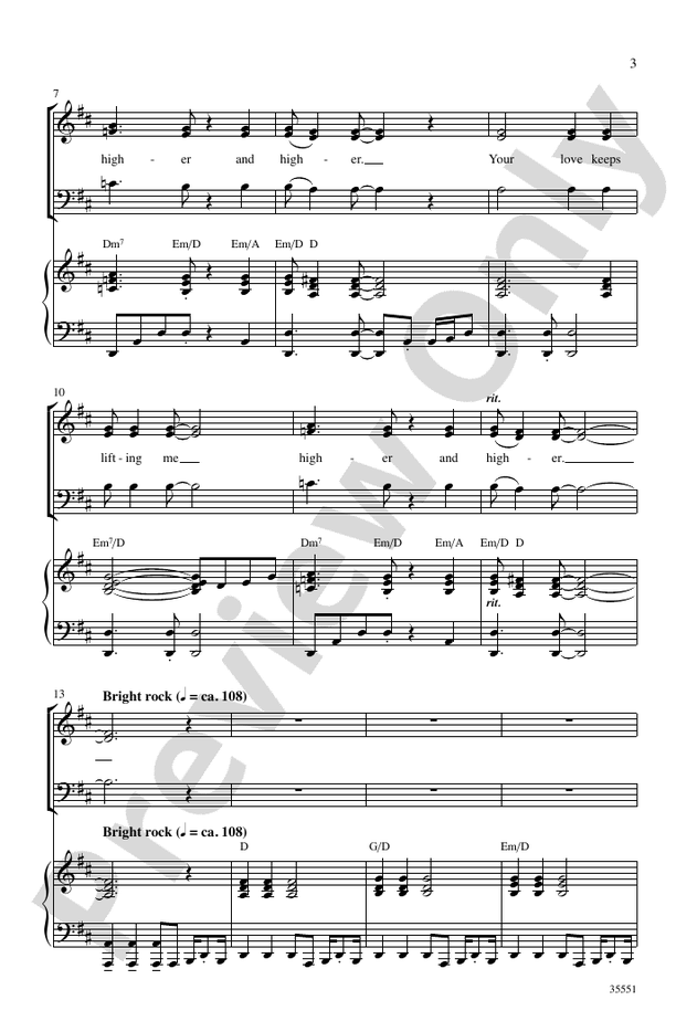 (Your Love Keeps Lifting Me) Higher and Higher - SAB Choral Octavo (Digital Download)