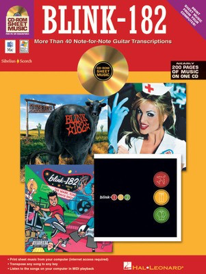 blink-182 - More Than 40 Note-for-Note Guitar Transcriptions - Guitar CD Sheet Music Guitar TAB with Lyrics & Chords CD-ROM