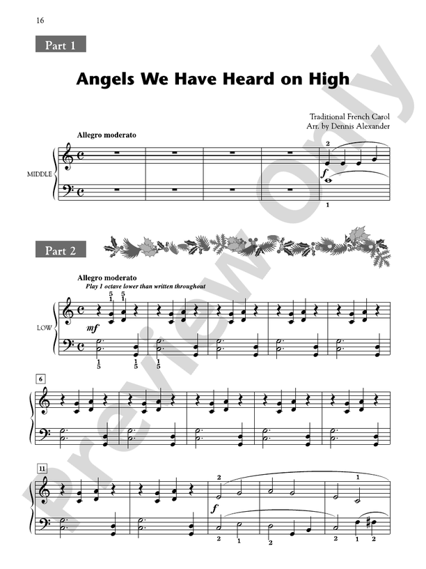 Angels We Have Heard on High - 1 Piano, 6 Hands (Digital Download)