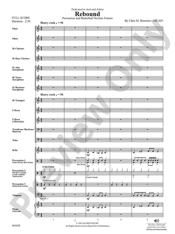 Rebound - Concert Band Conductor Score & Parts (Digital Download)