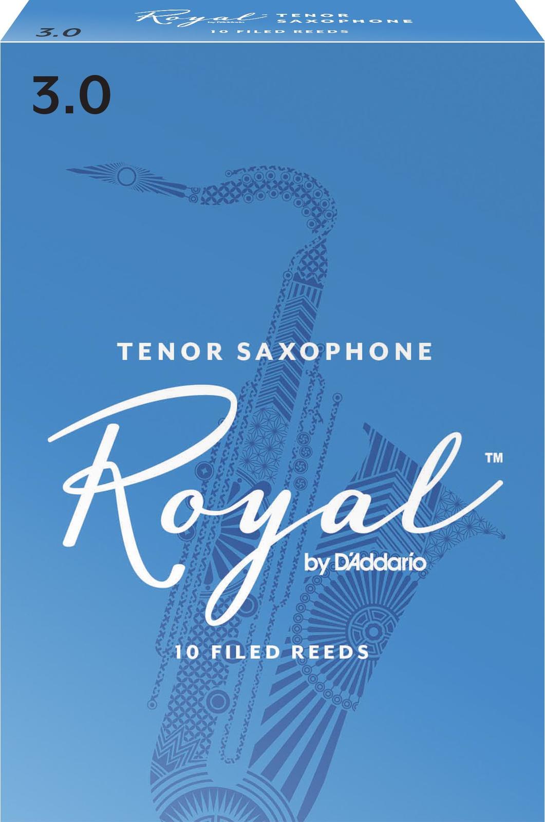 Royal Tenor Sax Reeds, Strength 3.0, 10-Pack