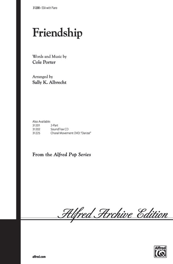Friendship – SSA Choral Octavo (Digital Download)