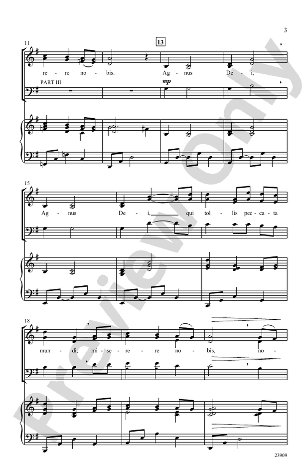 Agnus Dei - 3-Part/SAB Choral Octavo (Digital Download)