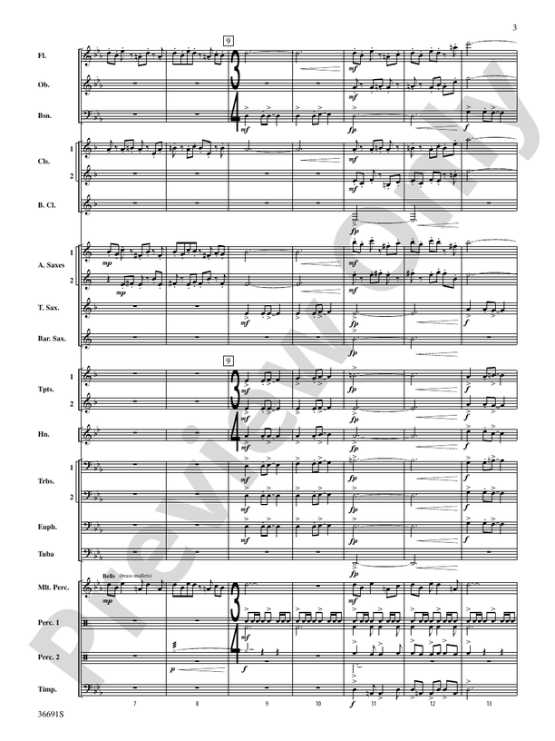 Spontaneous Combustion - Concert Band Conductor Score & Parts (Digital Download)