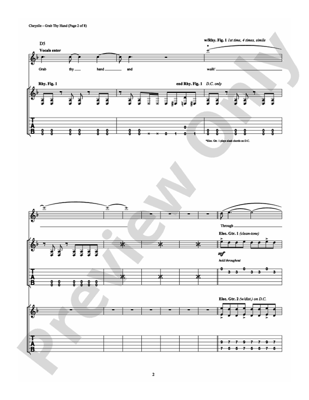 Grab Thy Hand - Guitar TAB (Digital Download)