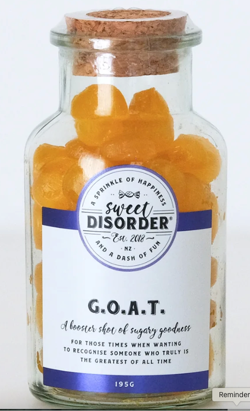 Sweet Disorder "G.O.A.T." Jar of Butterscotch Candy