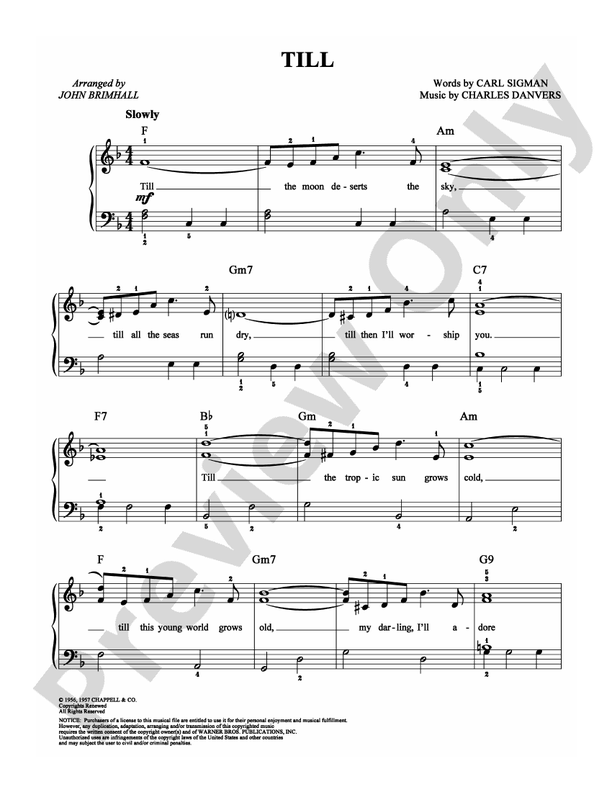 Till - Arr. John Brimhall - Easy Piano (Digital Download)
